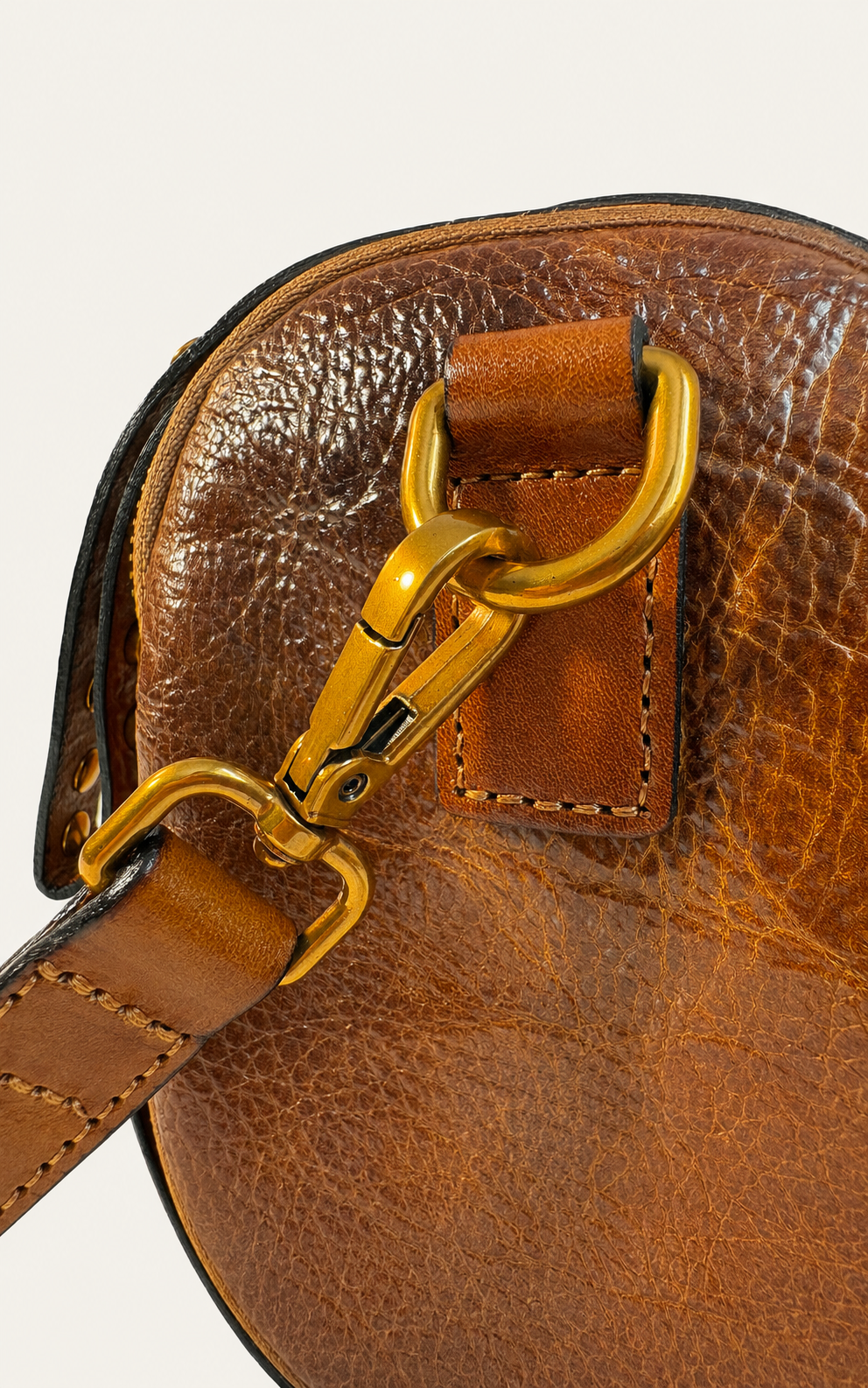 The Manzanita Full-Grain Leather Utility Satchel — Golden Saddle