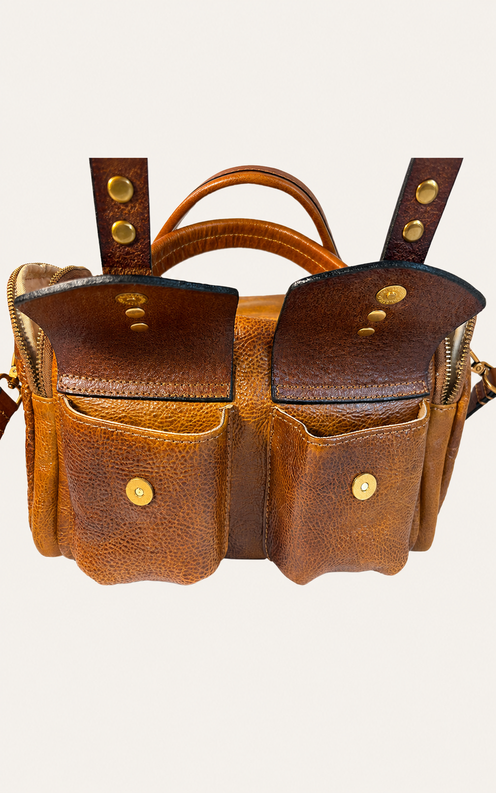 The Manzanita Full-Grain Leather Utility Satchel — Golden Saddle