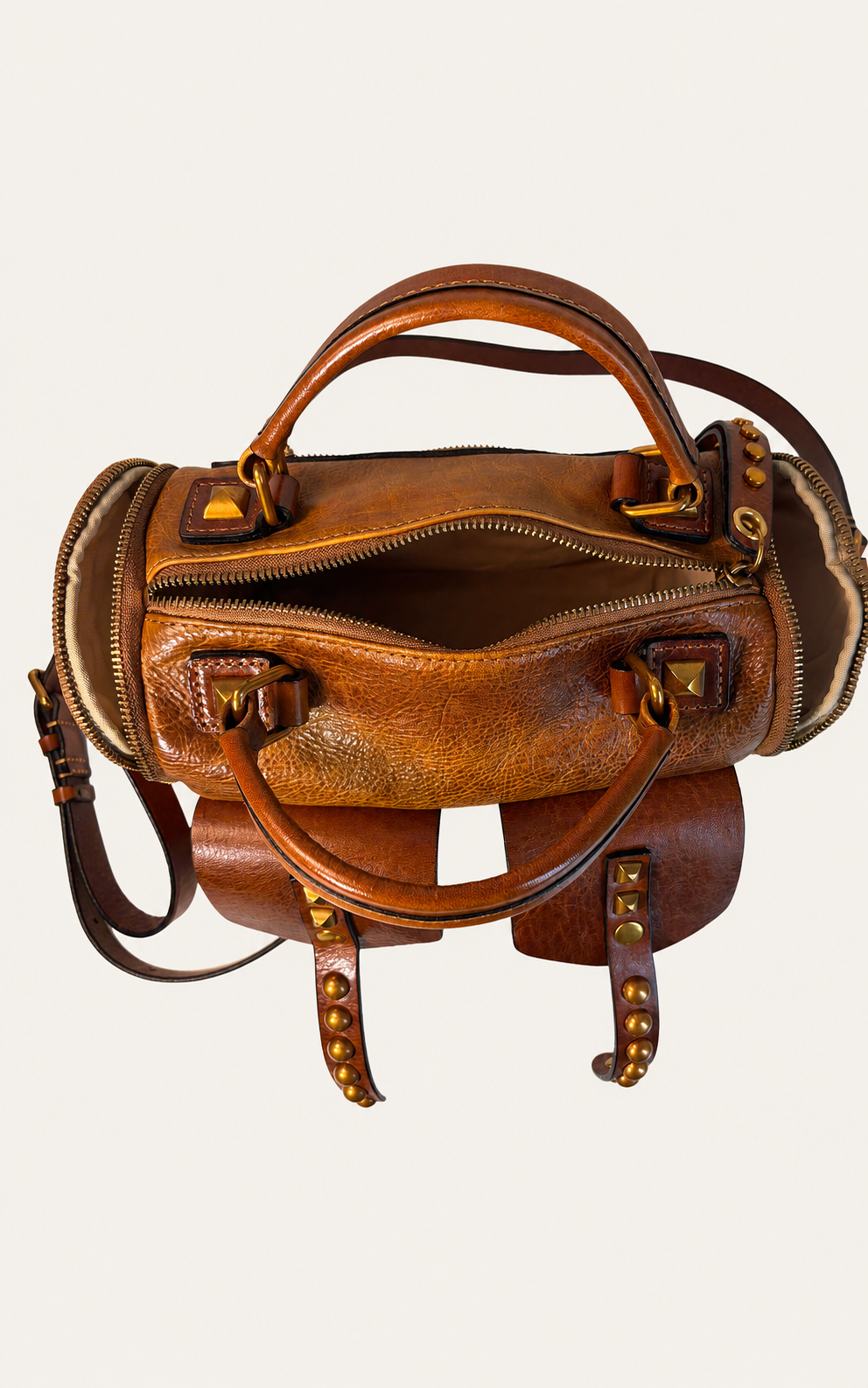 The Manzanita Full-Grain Leather Utility Satchel — Golden Saddle