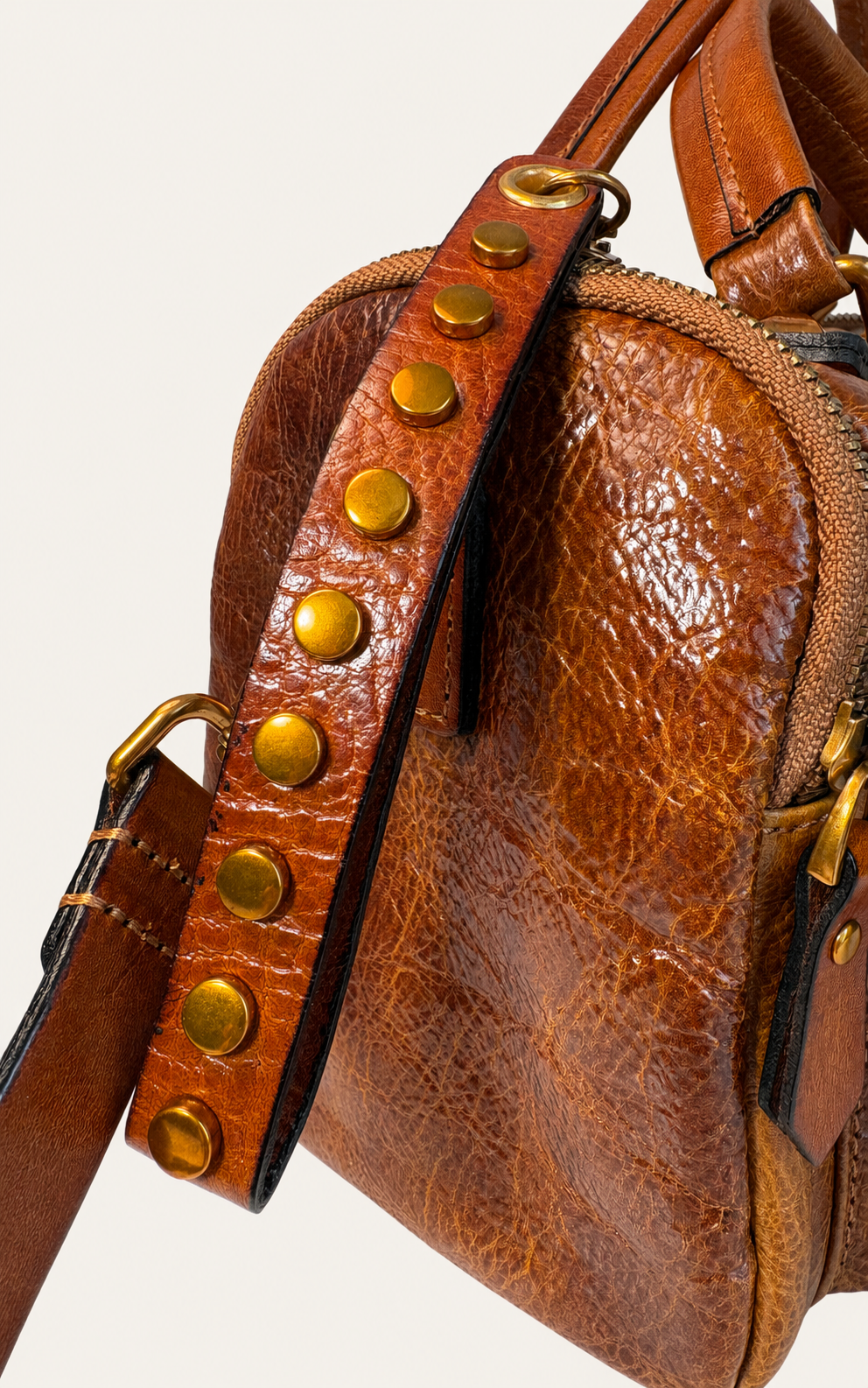 The Manzanita Full-Grain Leather Utility Satchel — Golden Saddle
