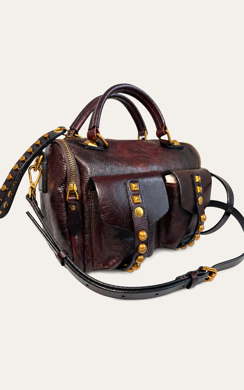 The Manzanita Full-Grain Leather Utility Satchel — Oxblood