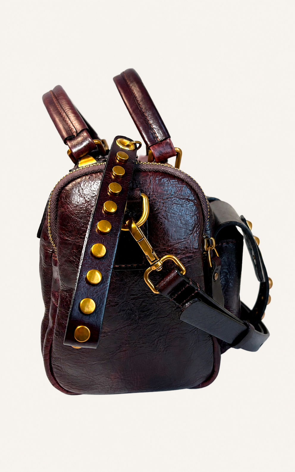 The Manzanita Full-Grain Leather Utility Satchel — Oxblood