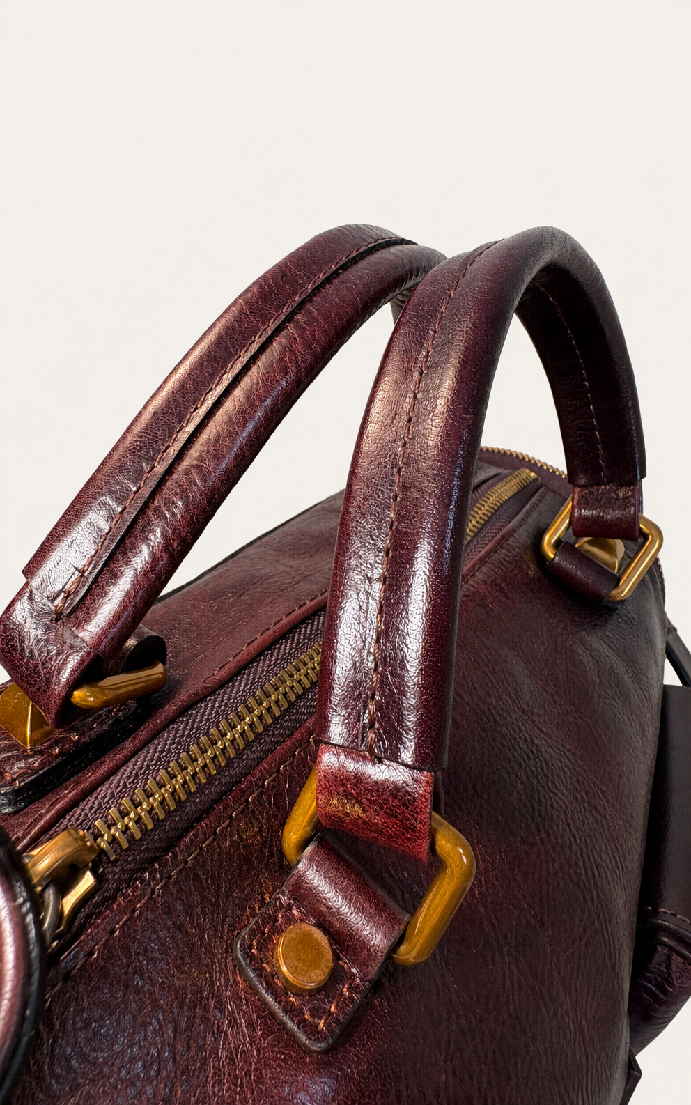 The Manzanita Full-Grain Leather Utility Satchel — Oxblood