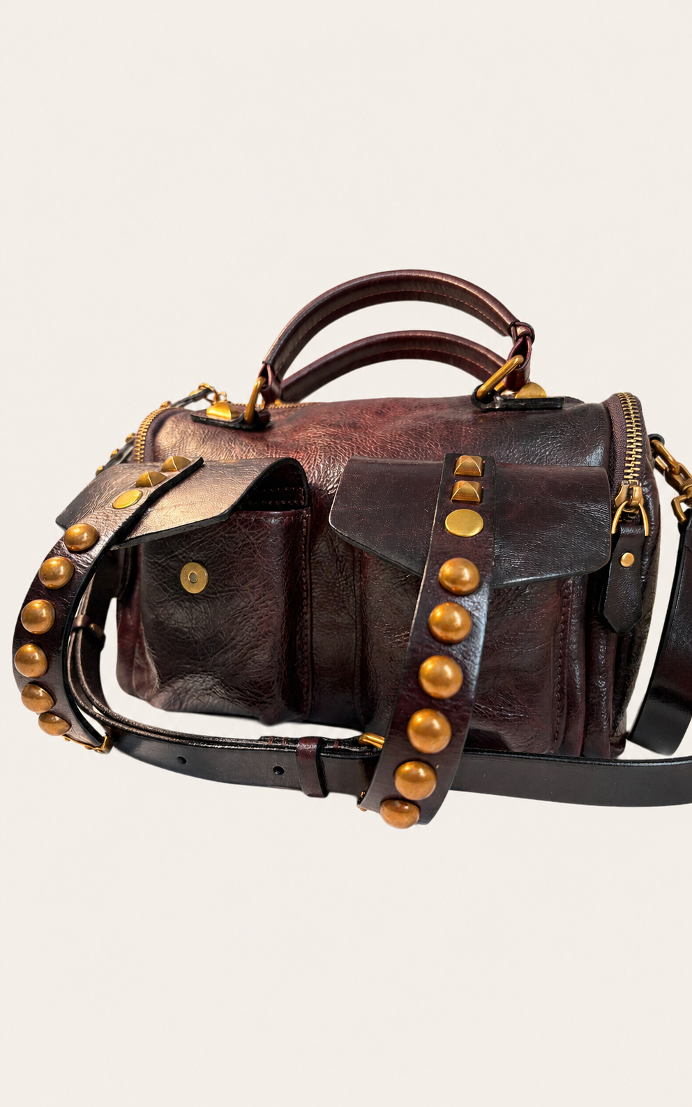 The Manzanita Full-Grain Leather Utility Satchel — Oxblood