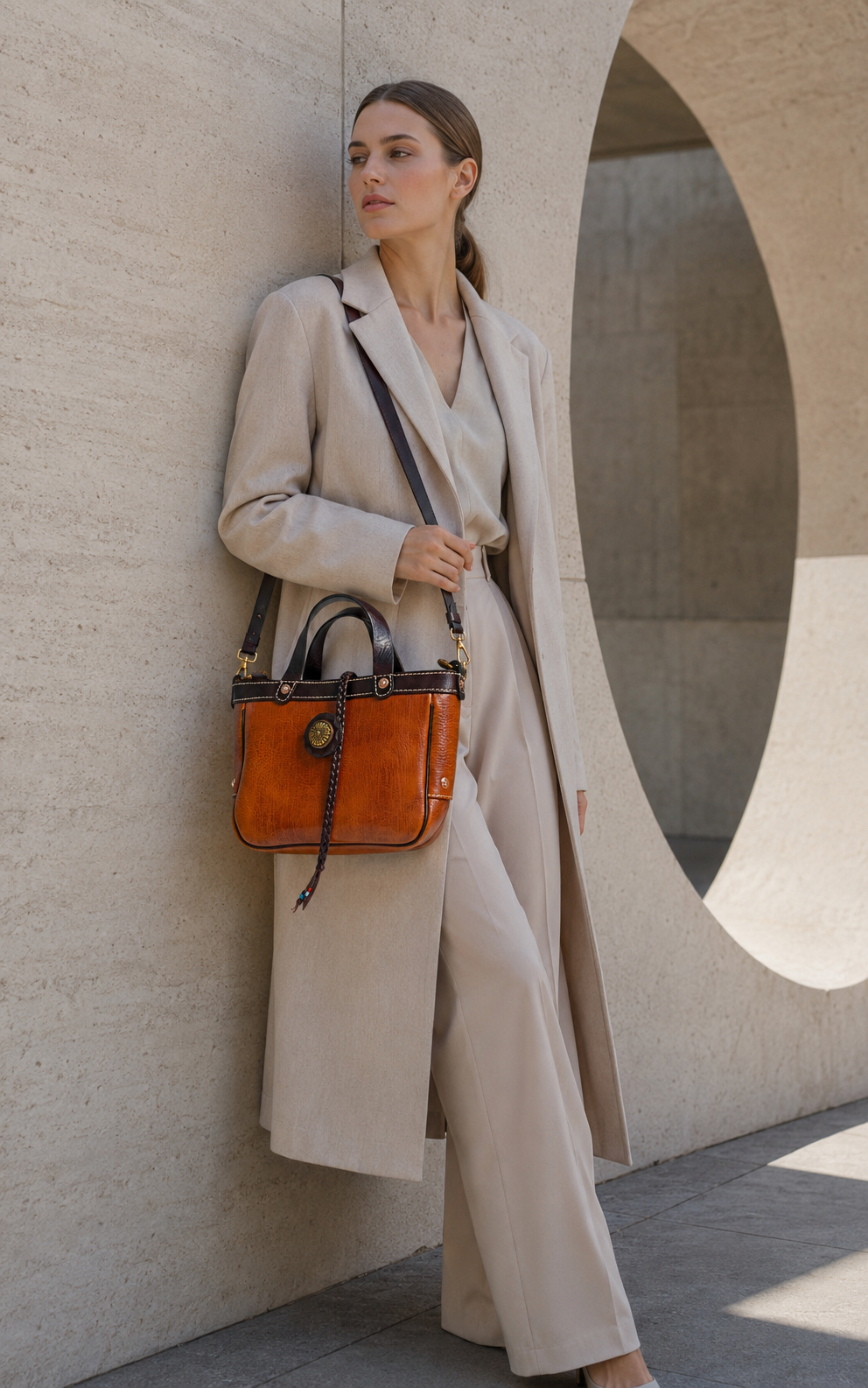 The Juniper Full-Grain Leather Convertible Tote