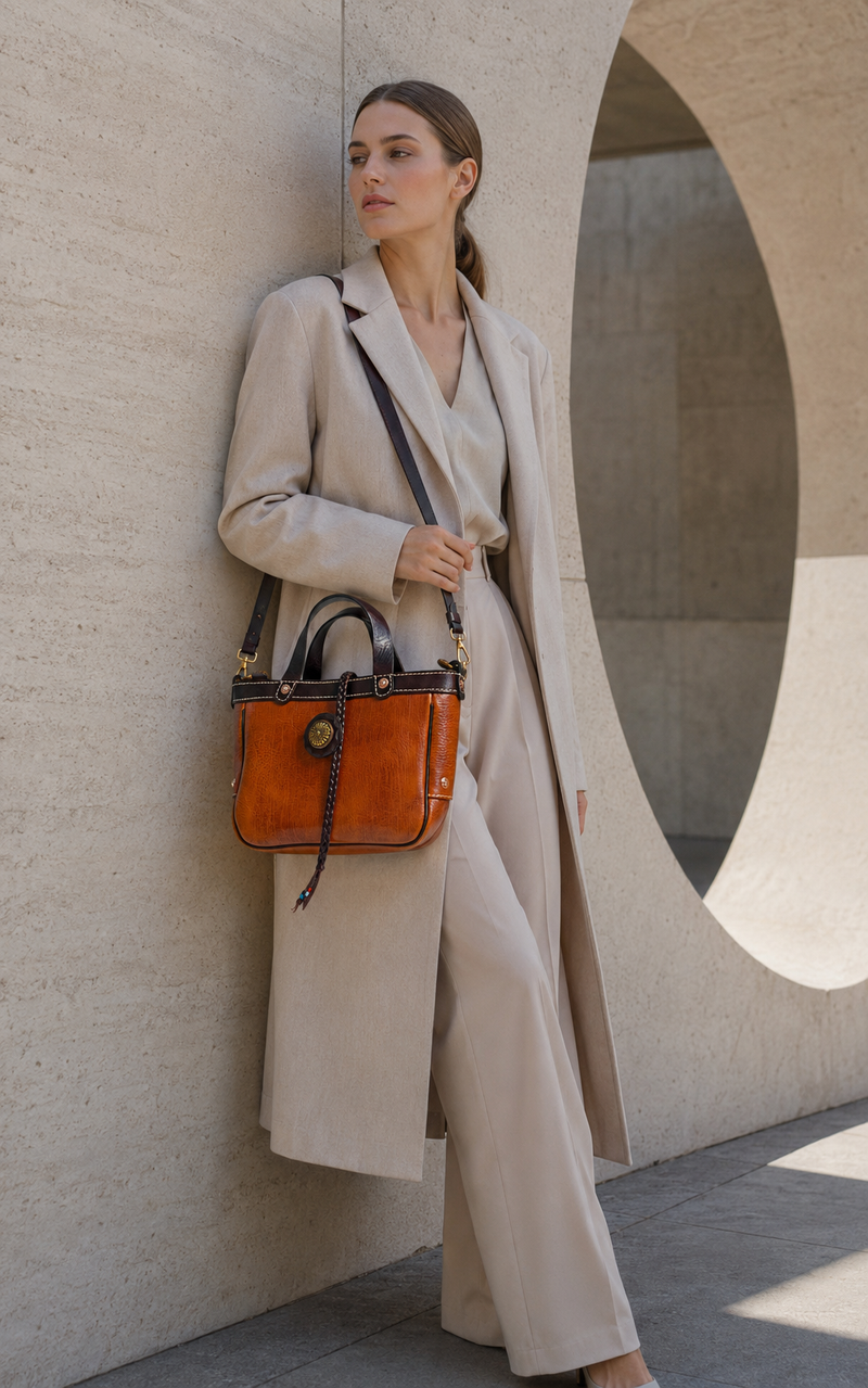 Full-Grain Leather Crossbody Tote Bag – ARBOR & GRAIN