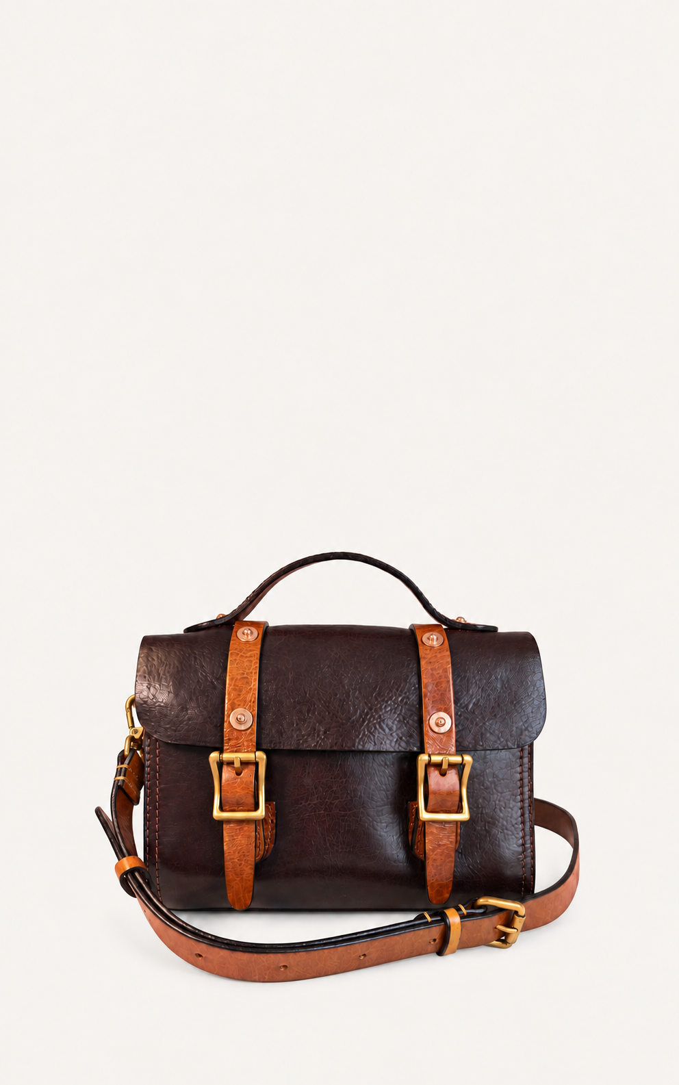 The Cypress Full-Grain Leather Buckle Satchel