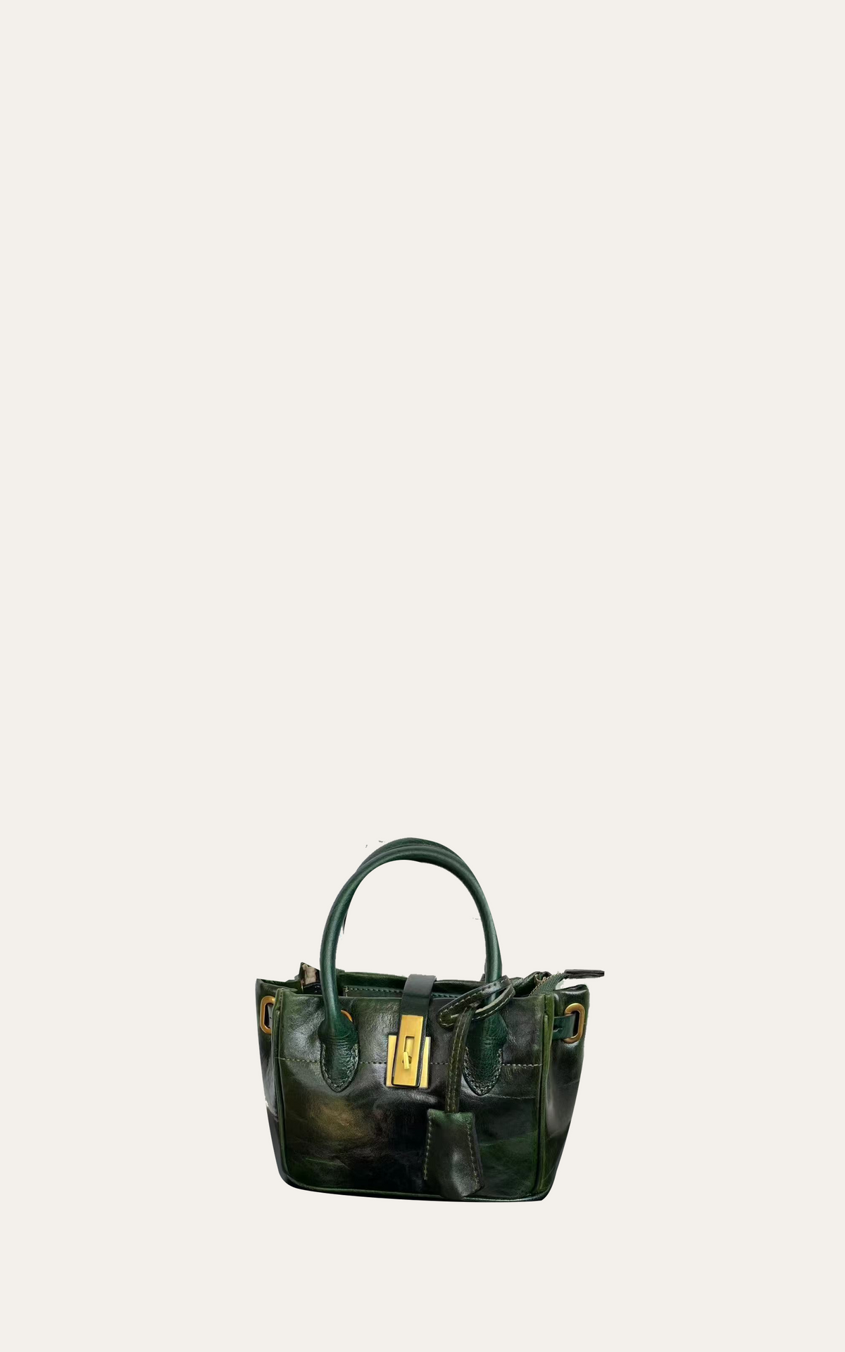 The Sage Mini Lock Leather Tote