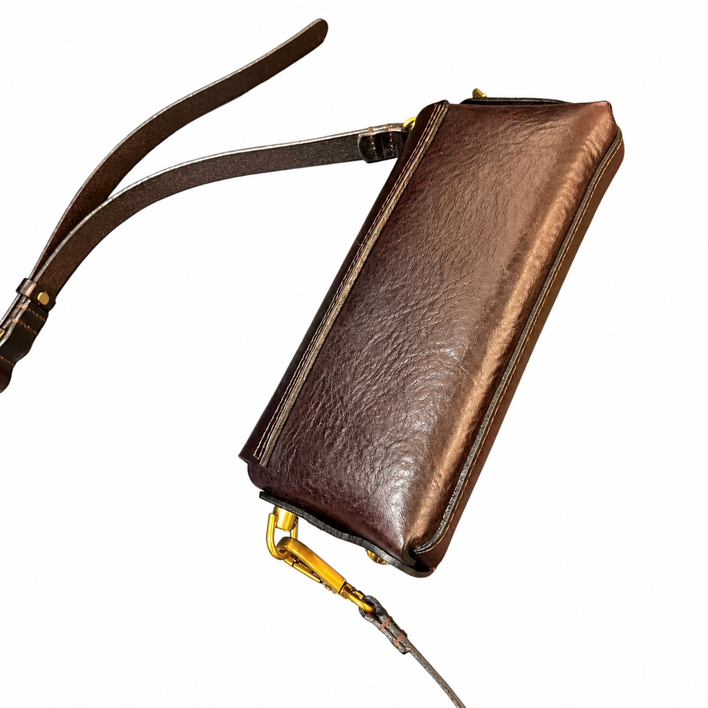 Vintage Leather Phone Crossbody Bag