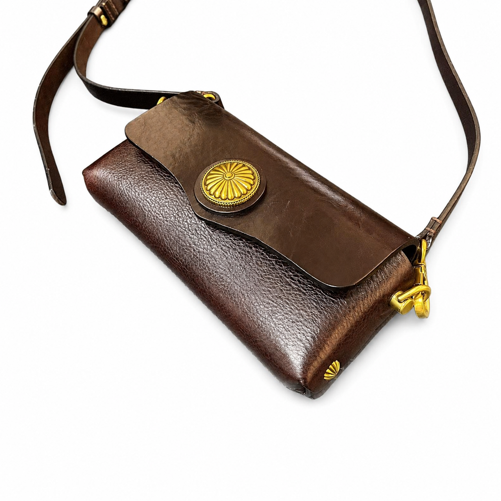 Vintage Leather Phone Crossbody Bag