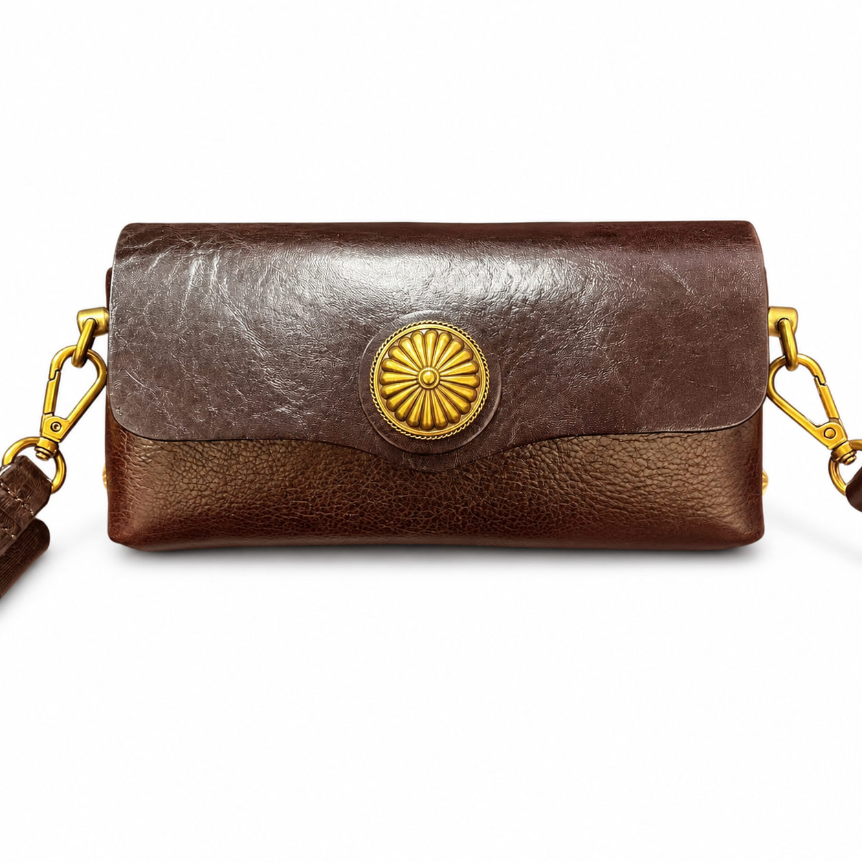 Vintage Leather Phone Crossbody Bag