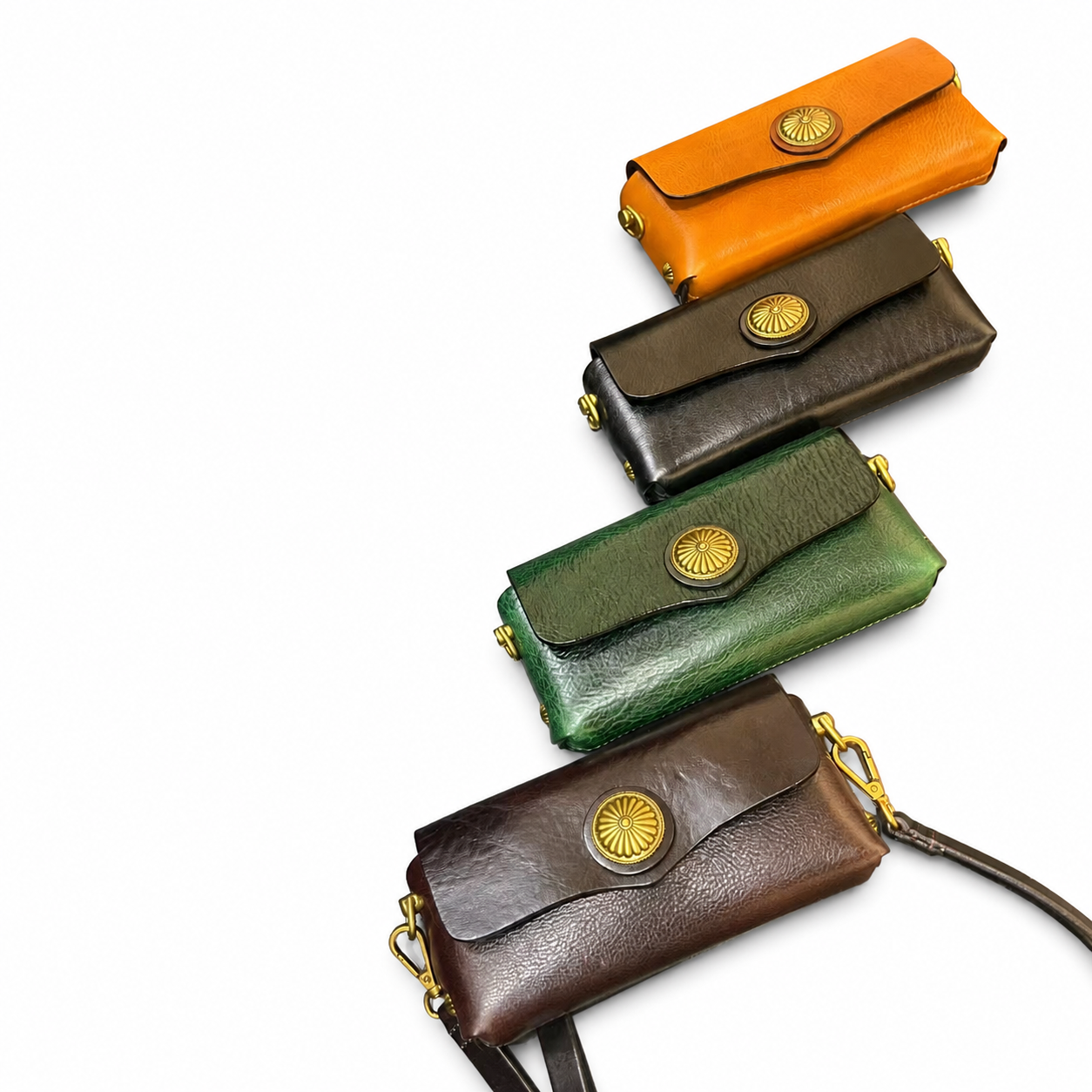 Vintage Leather Phone Crossbody Bag
