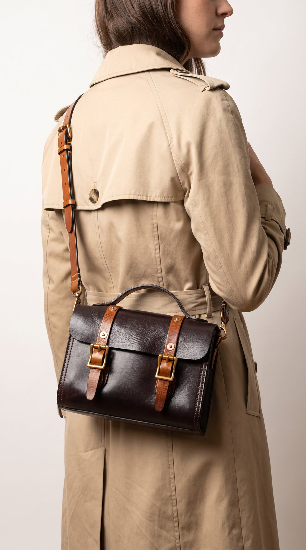 The Cypress Full-Grain Leather Buckle Satchel