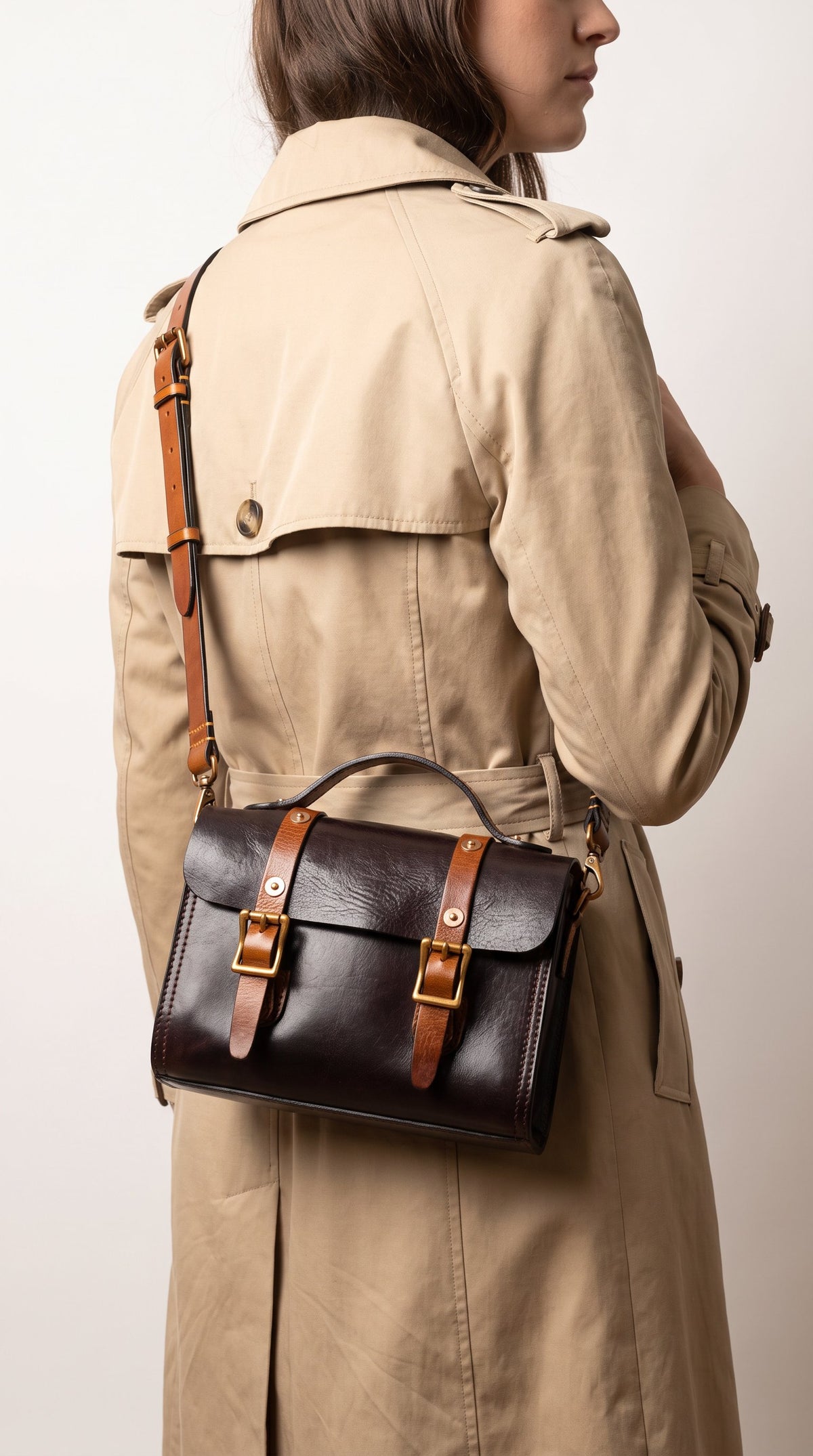 The Cypress Full-Grain Leather Buckle Satchel
