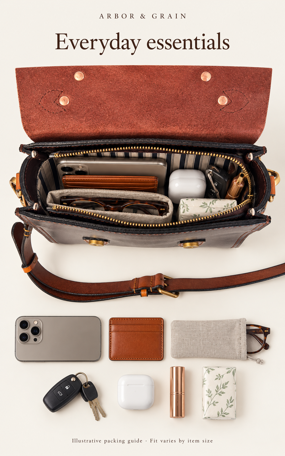 The Cypress Full-Grain Leather Buckle Satchel