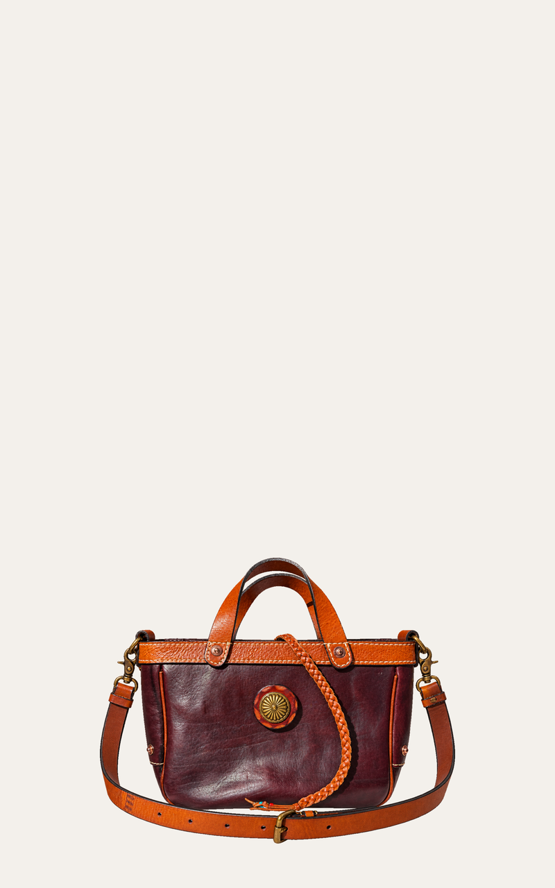 Juniper Full-Grain Leather Convertible Tote - Burgundy