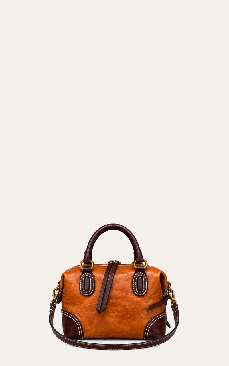 The Monterey Full-Grain Leather Satchel — Cognac