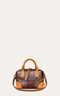 The Monterey Full-Grain Leather Satchel — Warm Caramel Brown
