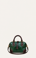 The Monterey Full-Grain Leather Satchel — Forest Green