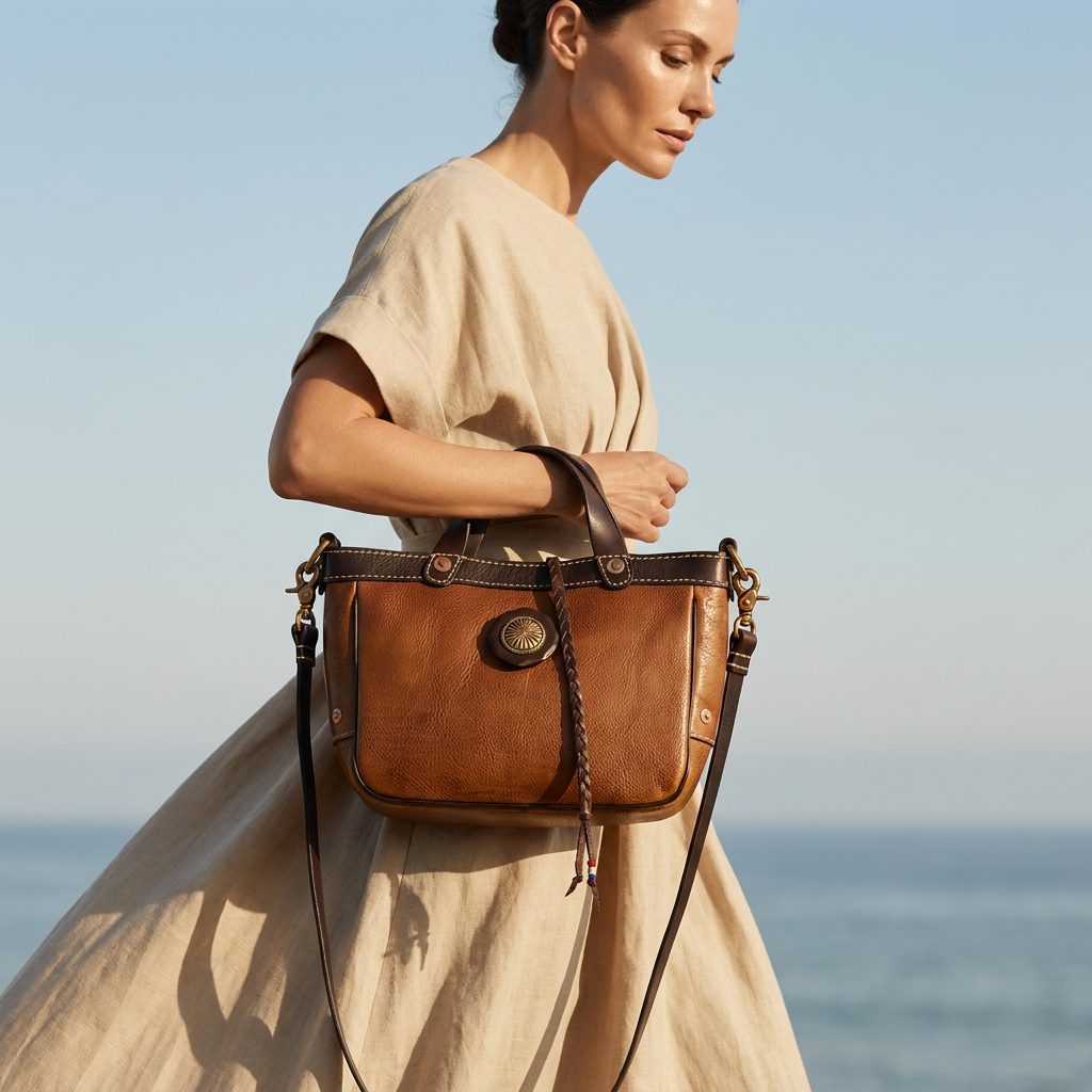 Heritage Full-Grain Leather Crossbody Tote Bag – ARBOR & GRAIN